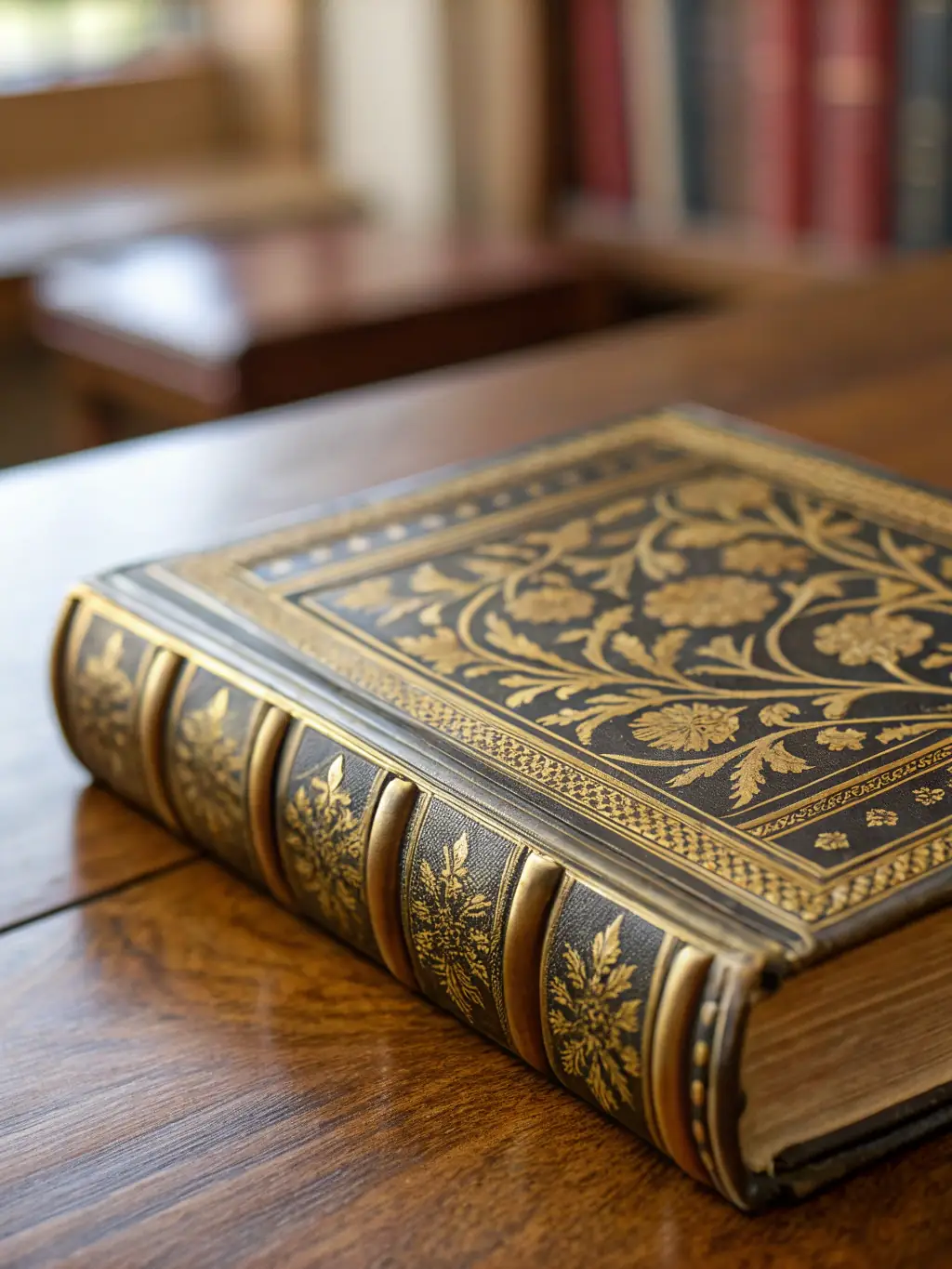 Image of a custom-bound hardcover book, highlighting the craftsmanship and durability of the binding.