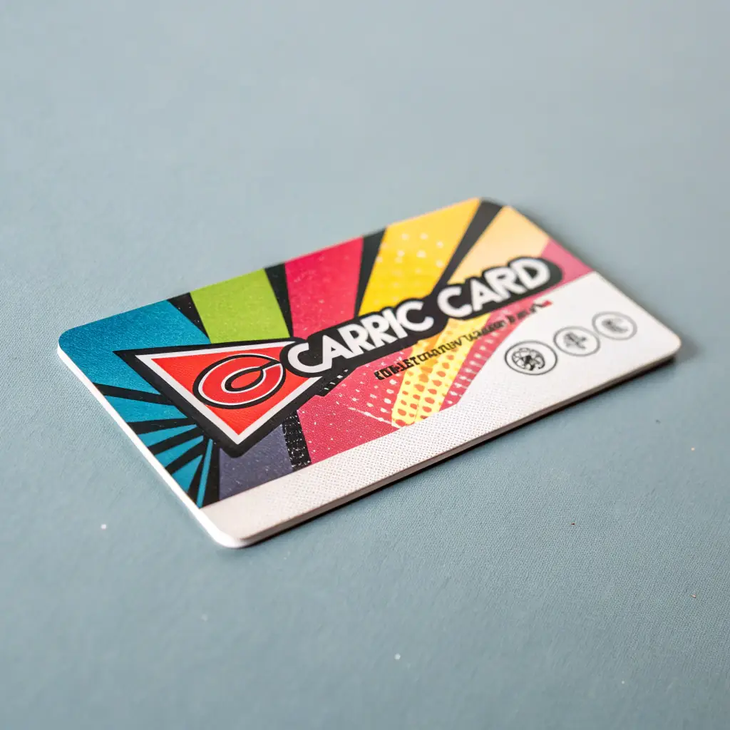 Tarjeta de visita con acabado brillante