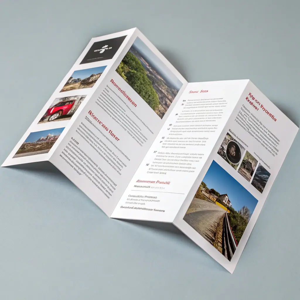 Tríptico corporativo con acabado mate